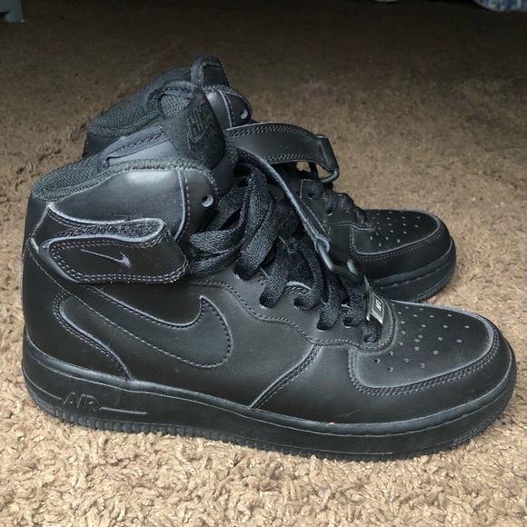 Nike Air Force mid all black - Picture 4 of 7